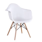 Modern Plastic Chair Price Wholesale Modern Wooden Legs Garden Outdoor Plastic Chair Price