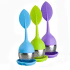 Amazon Hot Stainless Steel Loose Leaf Silicone Tea Infuser , Silicone Leaf Tea Strainer