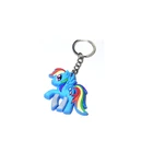 micro injection 0.3USD fancy horse shape custom soft pvc 2d keychain for multiple keys