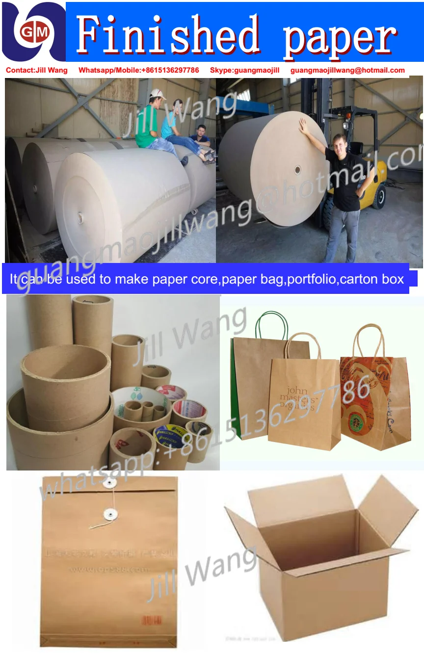 Zhengzhou guangmao 2100mm 30TPD craft kraft paper rice straws paper