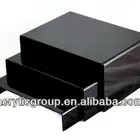 Manufacturer supplies elegant black acrylic jewelry display risers