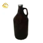 2 Liter California Wine Bottle 2000ml Amber Glass Bottle With Handle Wholesale