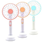 Popular 2019 Mini Portable Rechargeable LED Light Fan Air Cooler Desk USB Led Fan