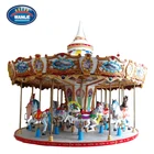 Wanle Amusement child carnival game Merry Go Round music theme park ride Carousel backyard machine factory