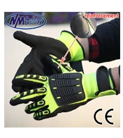 NMSAFETY double liner winter cut resistant and impact resistant mechanic nitrile gloves