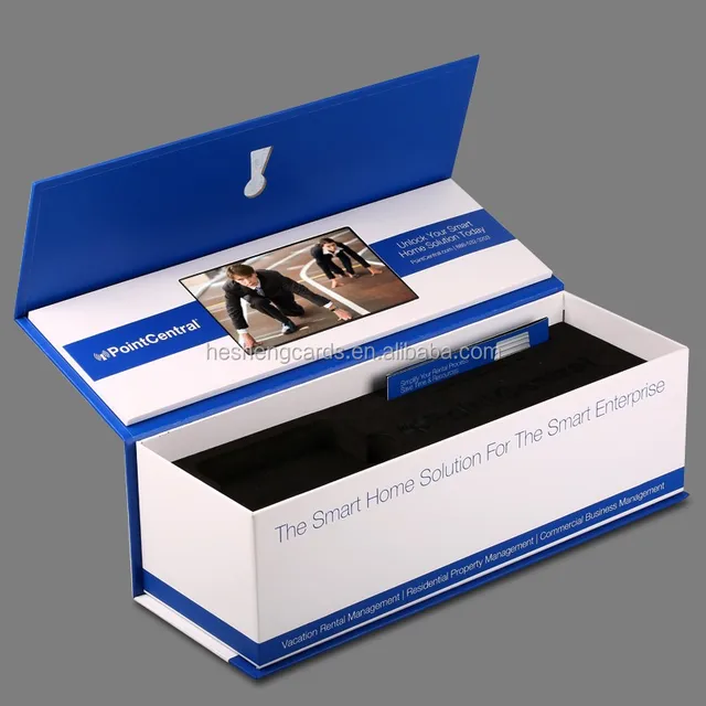 2017 promotional gifts leather gift box customized video
