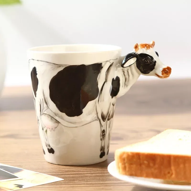 3d animal cup, ceramic animal hand painting ceramic mug,coffee mug