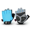 Leather half finger racing bicycle body gloves women