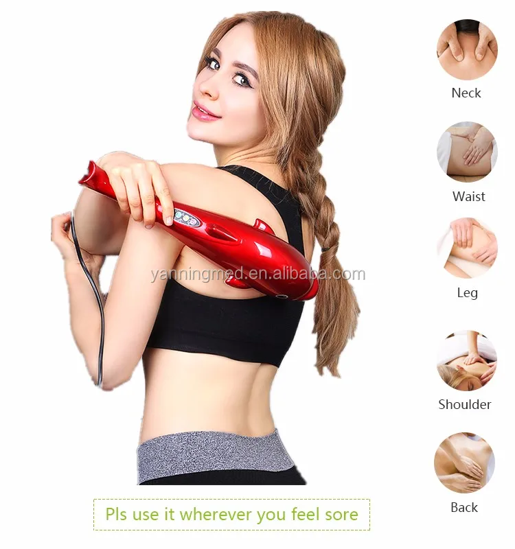 handheld electric body massager machine golden