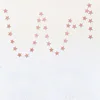 Room Decorations 4m Champagne Glitter Rose Gold Star Paper Garland
