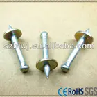 2013 Vertical Grooved Shank Shooting Nail With Metal Washer