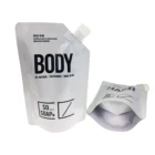 Food grade stand up plastic spout pouch bag for liquid/plastic laundry bag