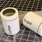 1 Set of 3 Metal Food Storage Tin Coffee Tea Sugar Canister Jar with Lid