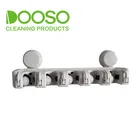 Wall Absorption 5 Position Hanger Cleaning Home Organizer Mop Holder