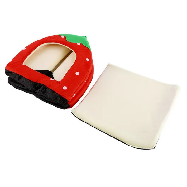 1pc Soft Strawberry Pet Igloo Dog Cat House Kennel Doggy Fashion Cushion Basket Newest hot search