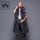 cheap price fox fur vest long women new design fur vests china supplier