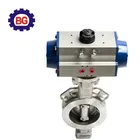 Stainless Steel Pneumatic actuated butterfly valve