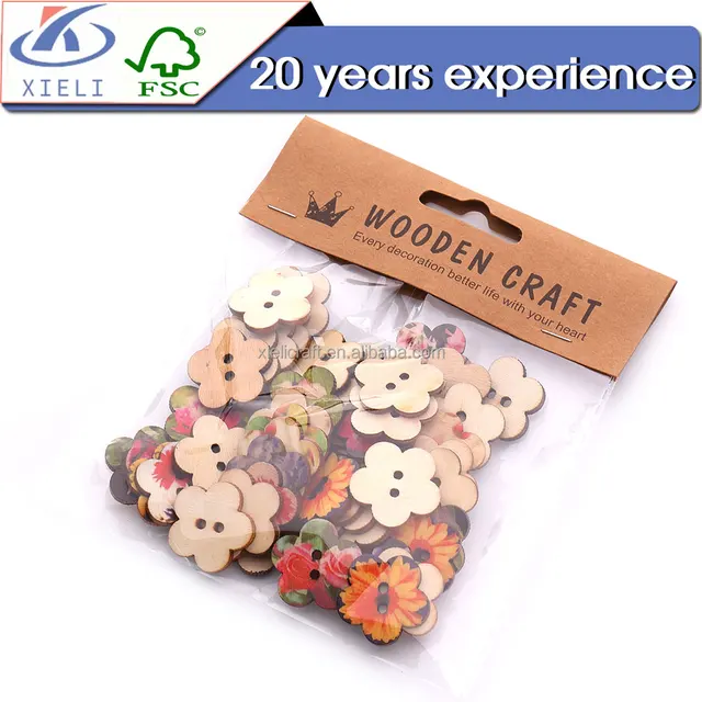 XL290 Flower shape polywood decoration diy wooden craft chip