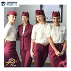 Qatar airways air hostess costume airline stewardess uniform
