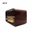 Chinese Wholesale Factory Price BSCI High-end quality Certificated retro DAB FM radio wooden clock radio Bluetooth cd usb player