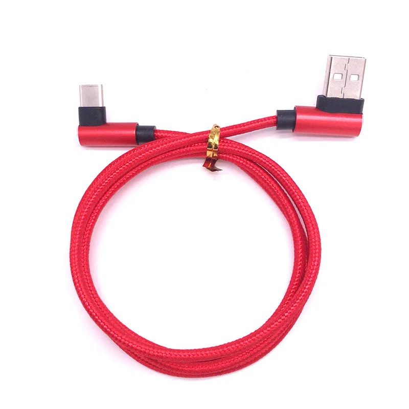 Nylon Braided Data Charging Dual Right Angle Type C V8 Elbow Gaming Micro Cable 90 Degree USB Cable For iPhone Galaxy Android - ANKUX.COM