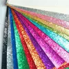 Sparkly Shiny Synthetic Vinyl PU Glitter Fabric Small Roll (21 x 130cm )Chunky Faux Leather For Shoes Bags Bow Crafts