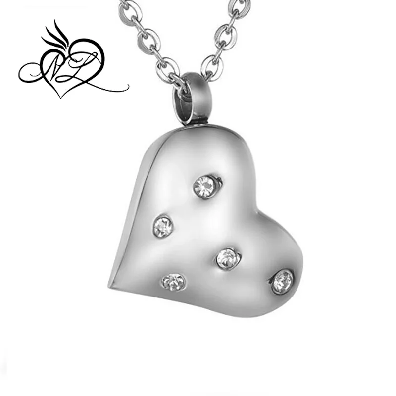 diamond cremation memorial ashes urn pendant necklace