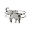 Shinny Silver Lady Inspire Elephant Bangle
