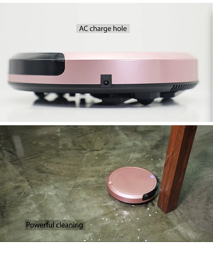 Cordless portable robotic vacuum cleaner for carpet use with ce rosh