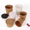 disposable kraft paper soup cup with paper lid