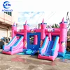 AM factory newly funny inflatable pink princess castle two slides bouncy castle prices