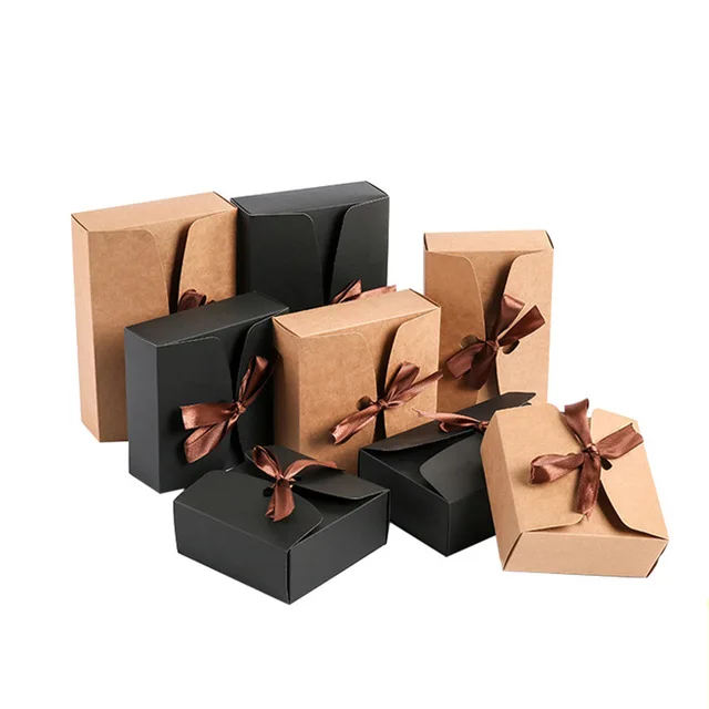 party gift box vintage retro decoration bag material kraft paper