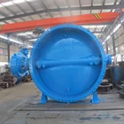 DN3000 PN6 0.6Mpa Ductile iron GGG40 body& disc double eccentric EPDM seal butterfly valve water system manufacturer in China