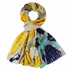 2018 Hot Selling women 100% polyester printed scarf and shawl