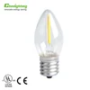 CE ROHS ETL listed E12 0.5W 1W candle 110v mini led bulb light