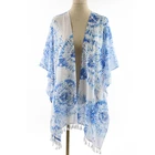 wholesale chiffon plain satin polyester printed shawl