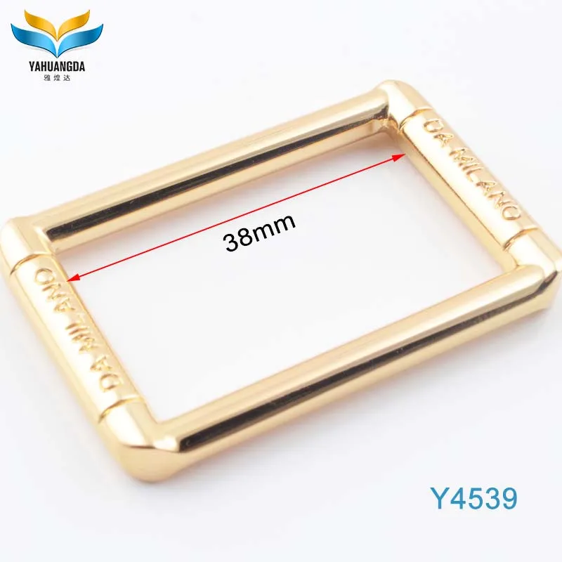 Design bag accessories with logo any color metal square ring clasps