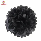 Wholesale Sunbeauty Balls Black Tissue Paper Pom Poms