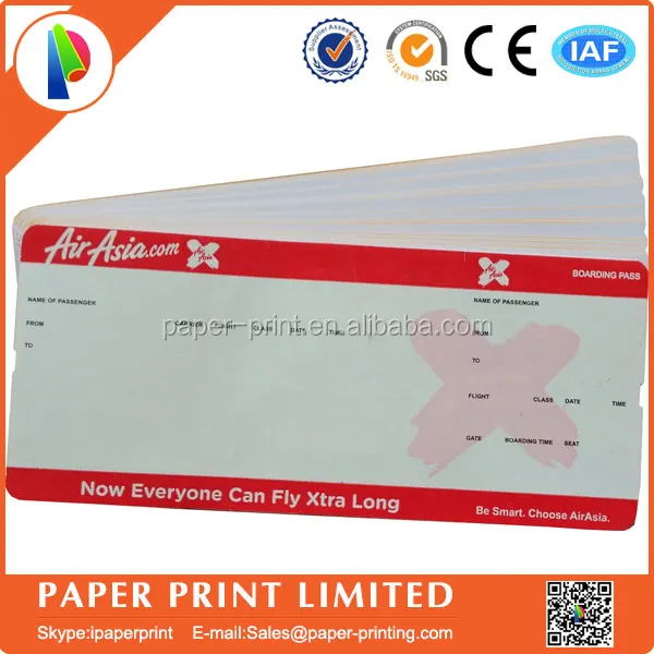 air tickets printed boarding passes