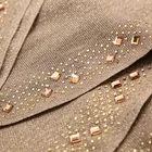 Solid Color Women Luxury Wrap Fashion Stones Chiffon Scarf