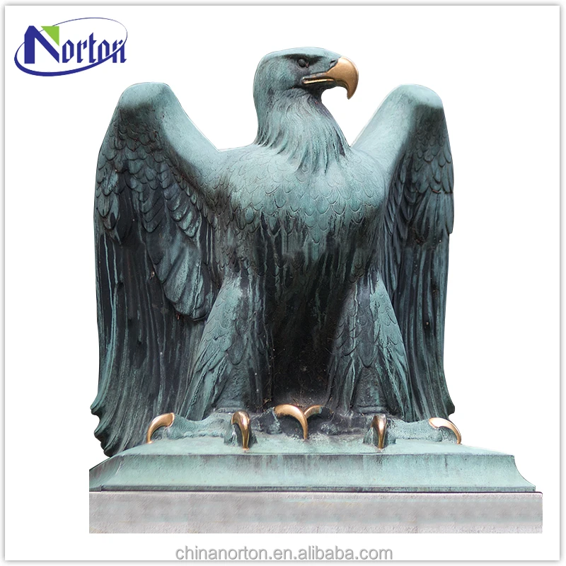 Sculptures en plein air En Métal Artisanat Bronze Grand Aigle Statue NT-BS365K