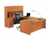 Laminte office furniture U-Shaped desk with hutch/high quality melamine office desk