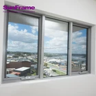Sun Frame Australian standard chain design aluminium frame double glass awning window
