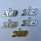 Standard 2019 metal gold graduation tassel charms year