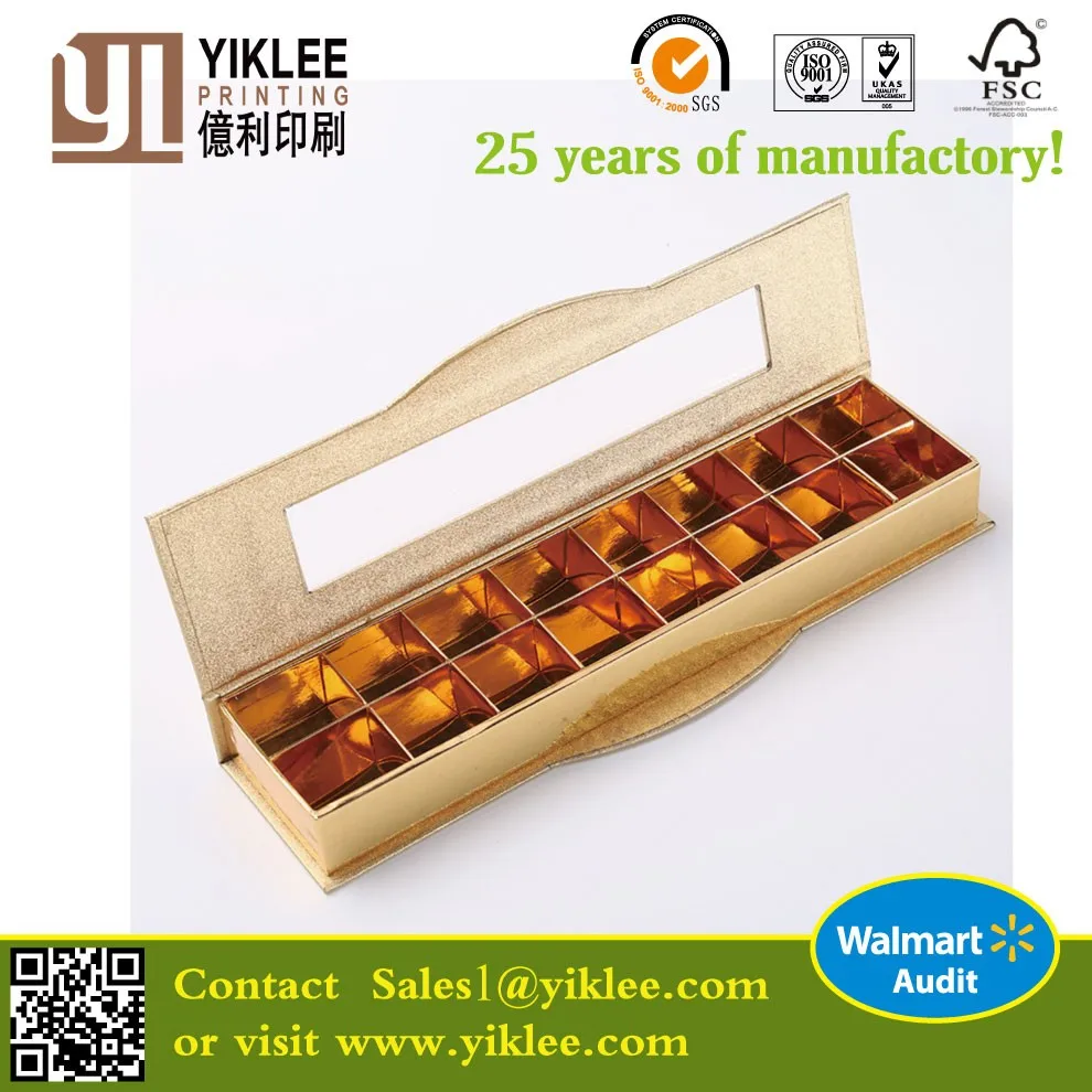 custom luxury cardboard paper gift chocolate packaging box,empty