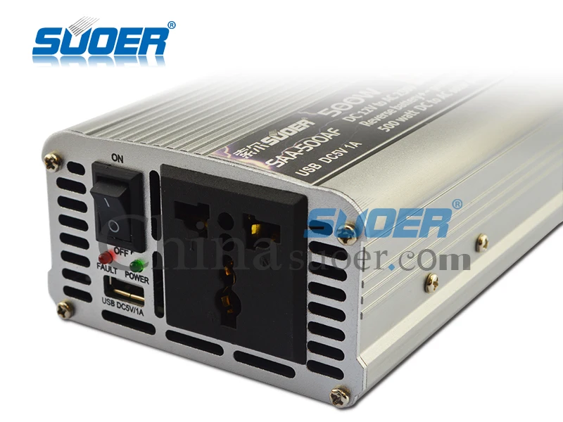  Suoer Low Price Solar Inverter 12v 220v 500W Power Inverter with CE ROHS  