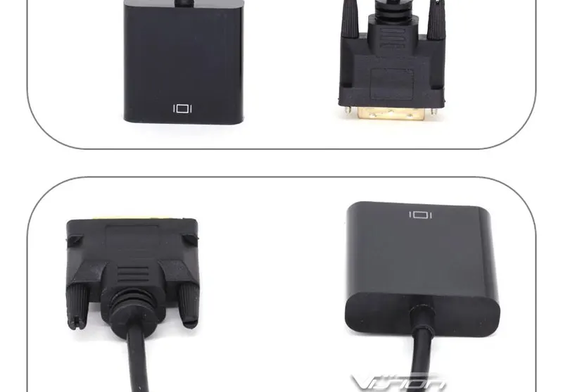1080P DVI-D to VGA Adapter Cable 24+1 Pin DVI Male to 15 Pin VGA Female - ANKUX.COM