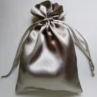 satin drawstring bag custom logo, satin pouch jewelry