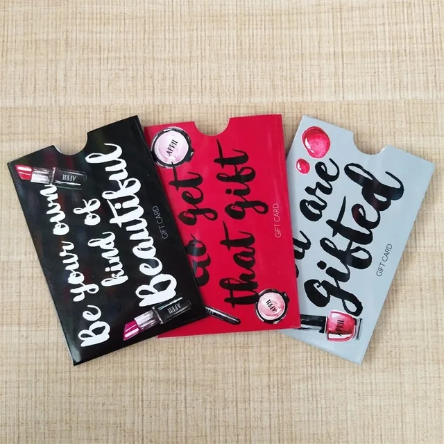 paper printing postcard sleeve gift card holders/ sleeves