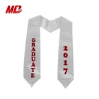 Wholesale Custom White Satin Imprinted Logo Graduation Stole